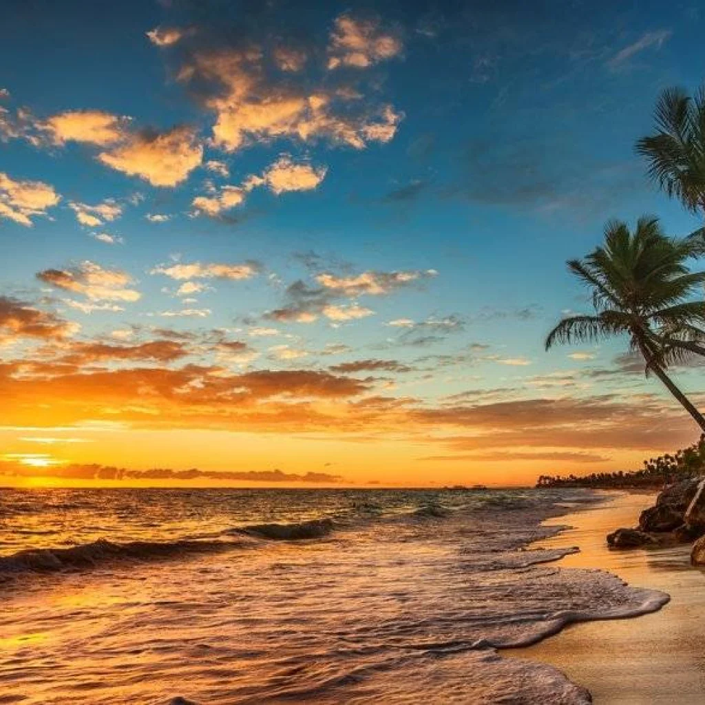 Plage tropicale avec sable blanc et eau cristalline