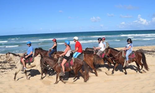 Beach horseback riding in Punta Cana