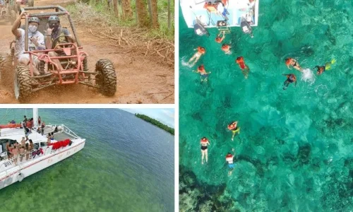Dune Buggy, Party Boat & Snorkeling Combo