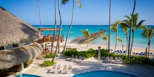 Beeindruckender Strand des Resorts