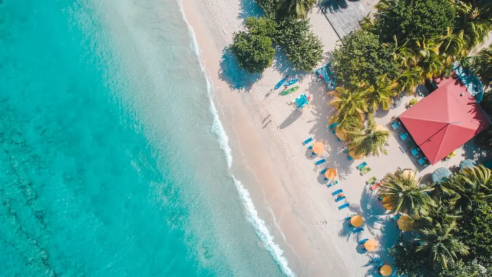 Uma foto aérea de Punta Cana