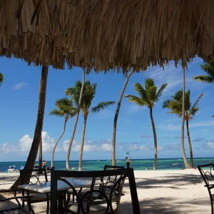 Featured image showing a beautiful beach scene in Punta Cana, representing the typical weather conditions in August.