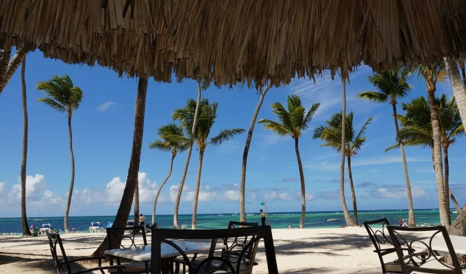 Featured image showing a beautiful beach scene in Punta Cana, representing the typical weather conditions in August.