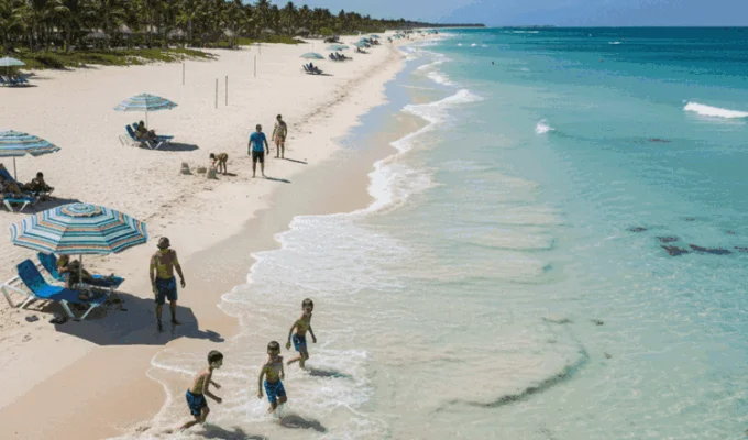 Punta Cana beach in July