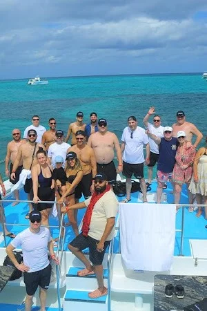 Rachel's group of 25 on private boat experience